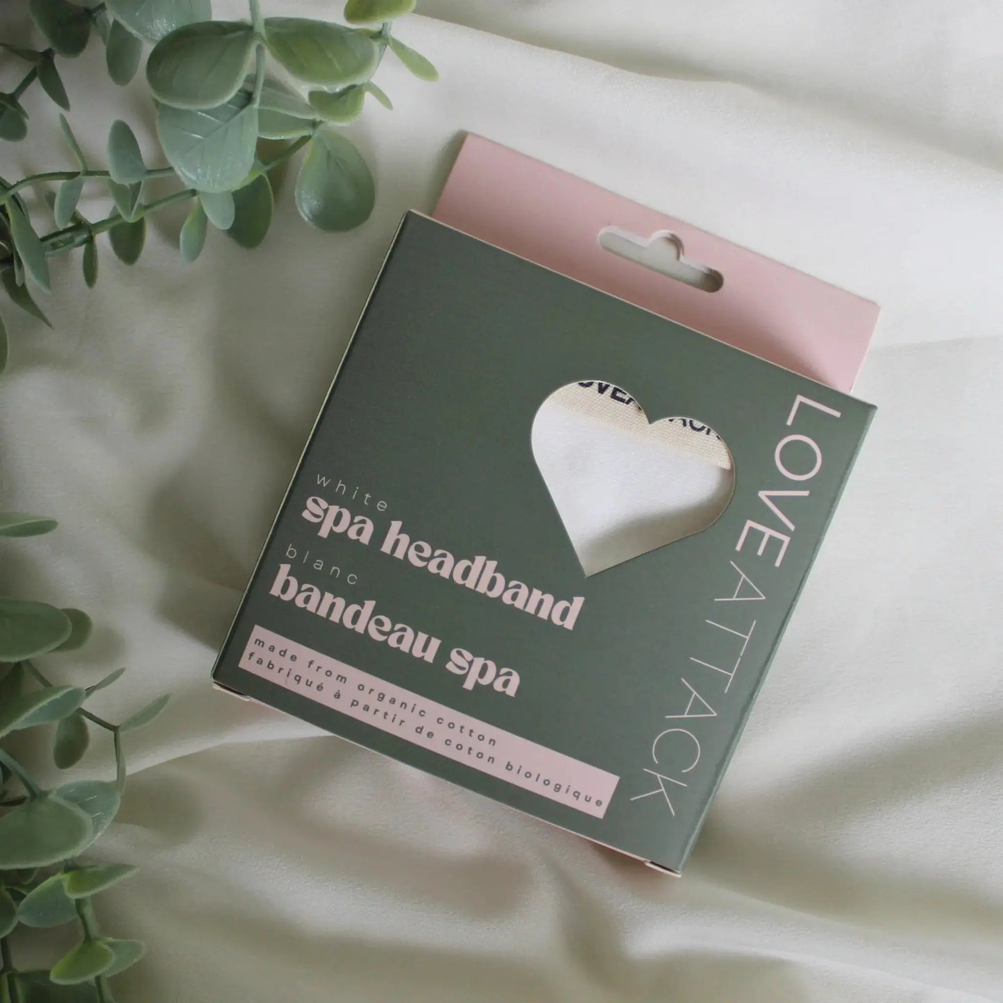 Organic cotton spa headband by Love Attack Love Attack