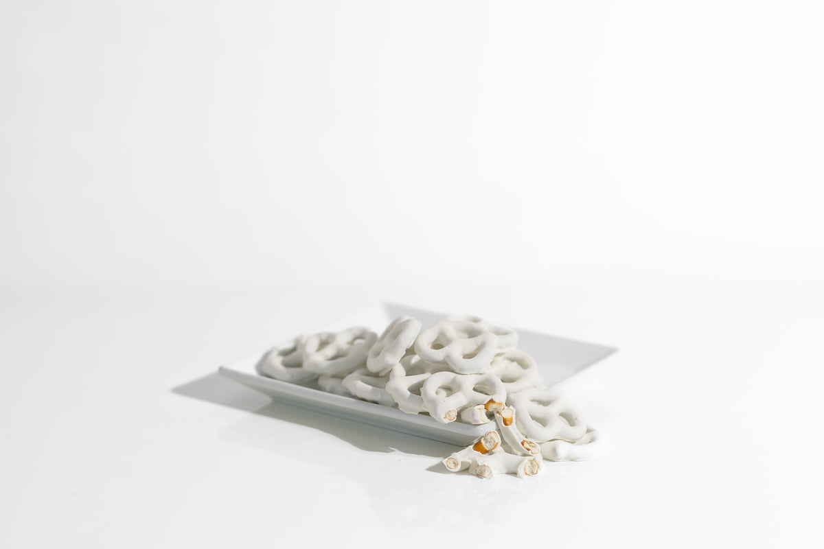 Chocolate Covered Pretzels Milk . White