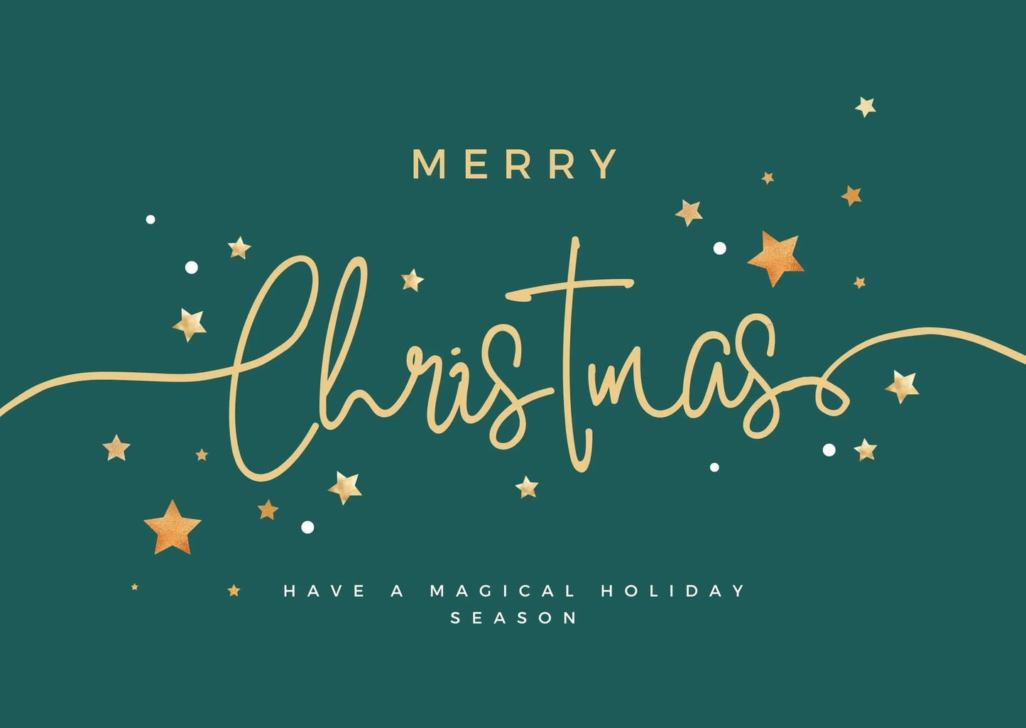 "Merry Christmas" card - green My Store