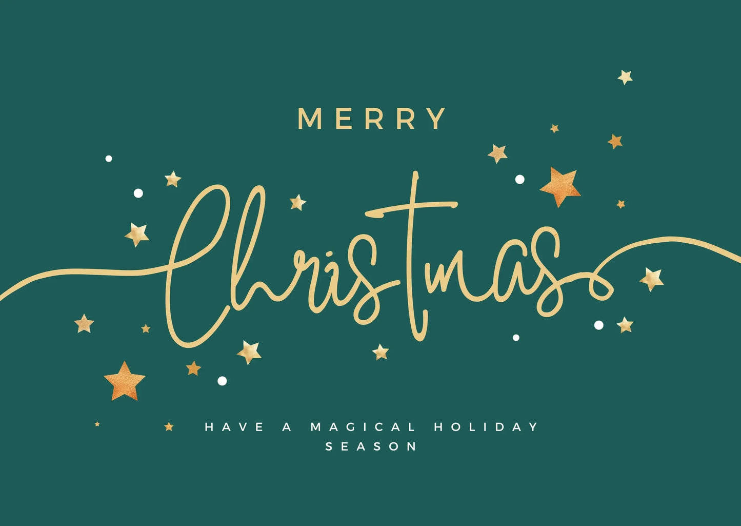 "Merry Christmas" card - green My Store