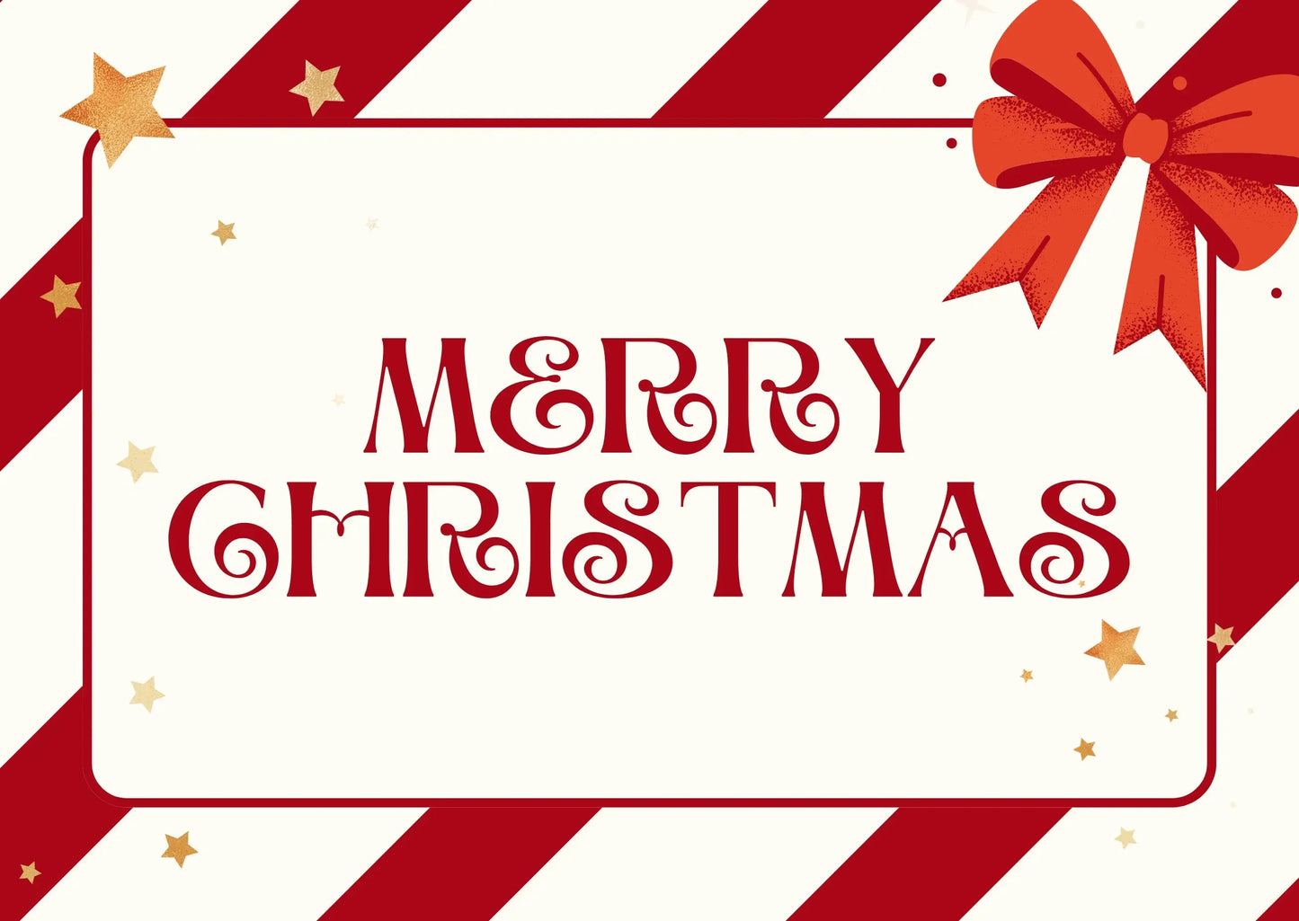 "Merry Christmas" card - red My Store