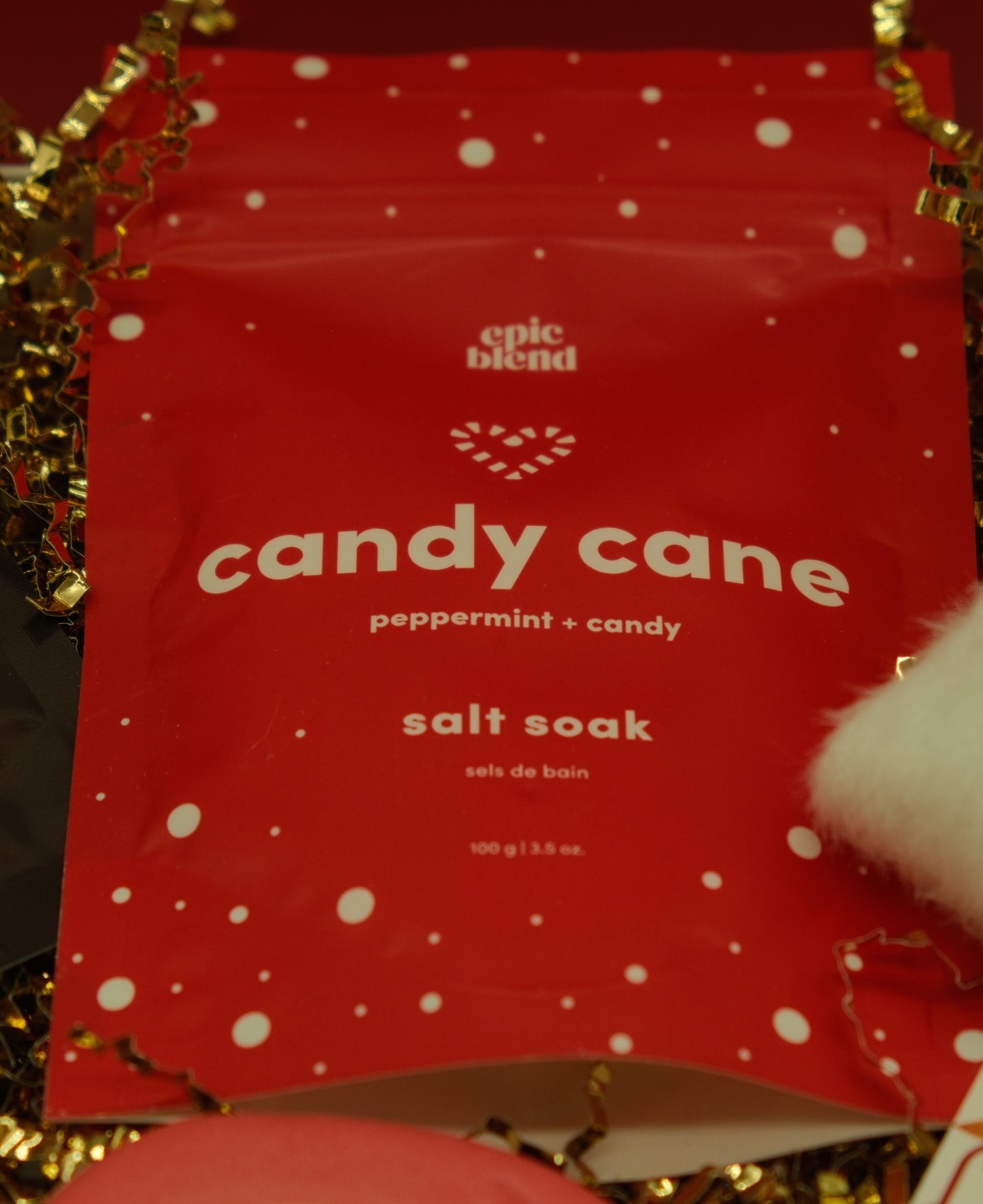 Candy cane bath salt soak by Epic Blend