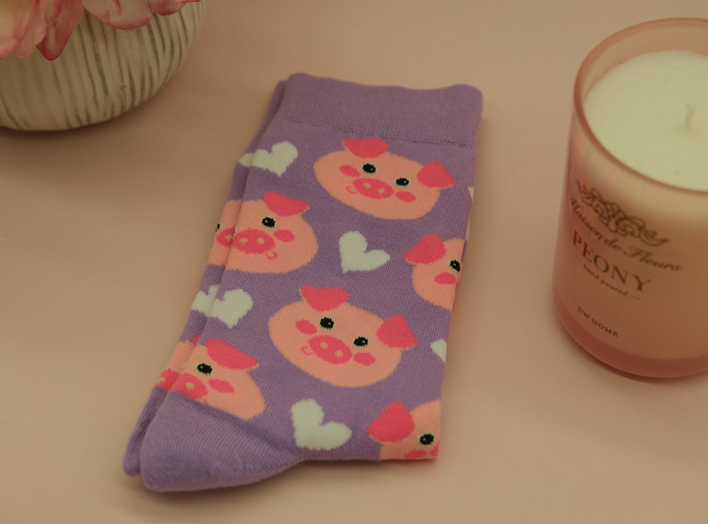 Piggy heart socks