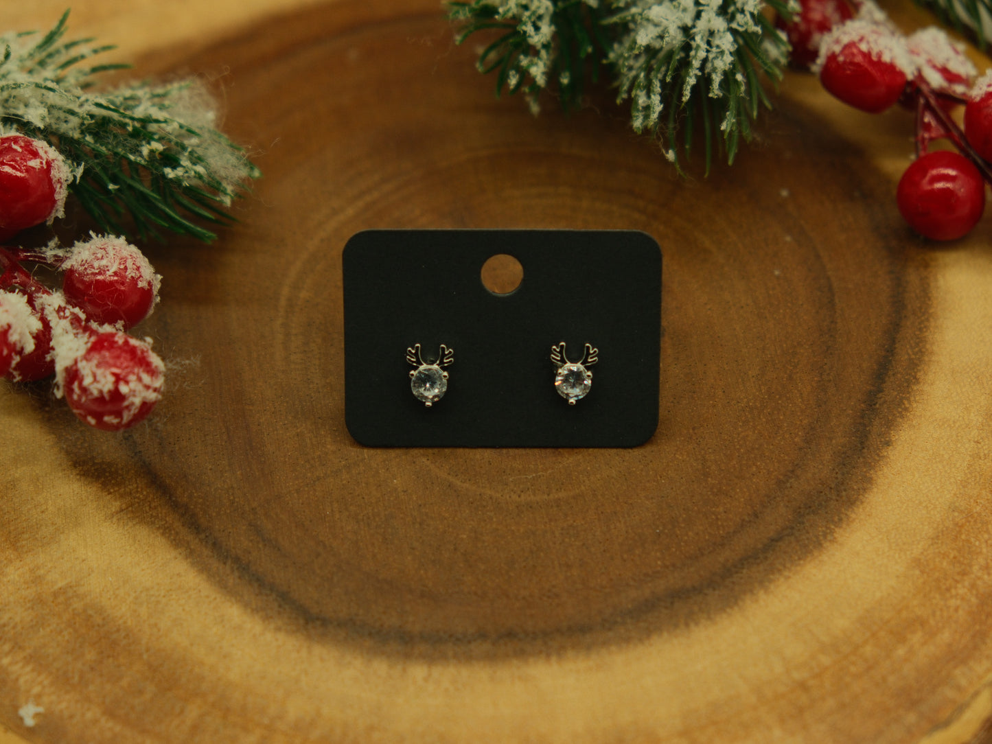 Crystal antlers earrings