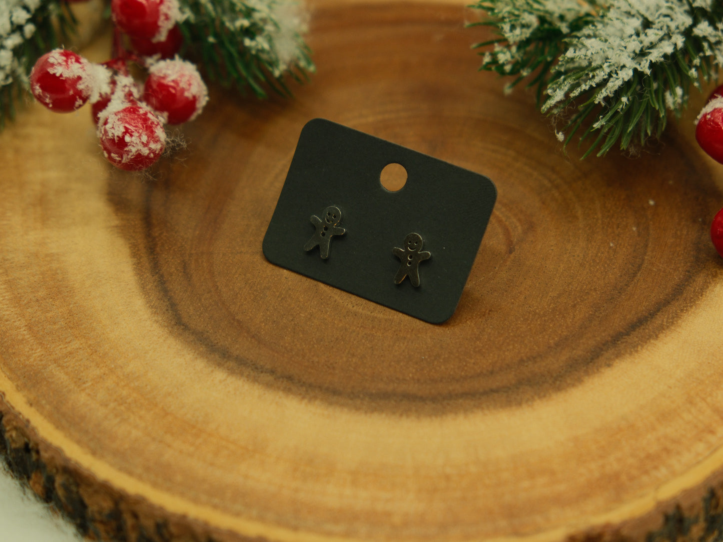 Gingergread men earrings - silver