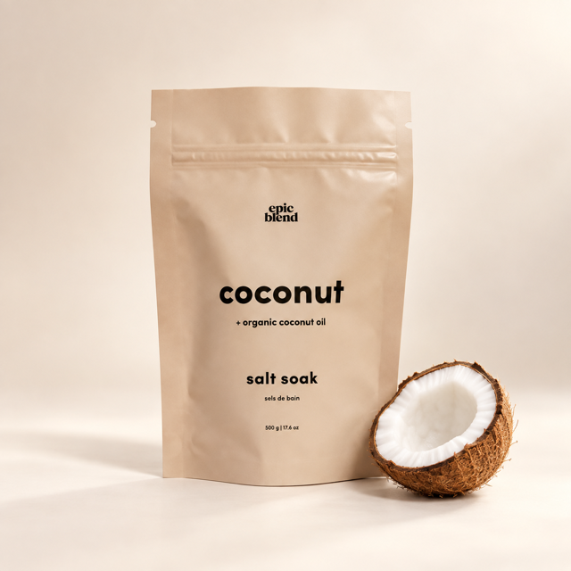 Coconut Bath Salt Soak Epic Blend