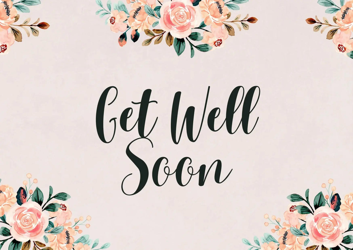 "Get well soon" card - pink My Store