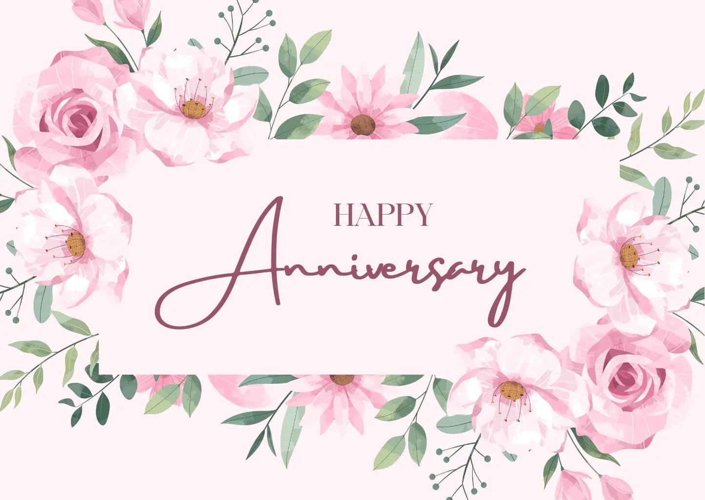 "Happy Anniversary" card - pink My Store