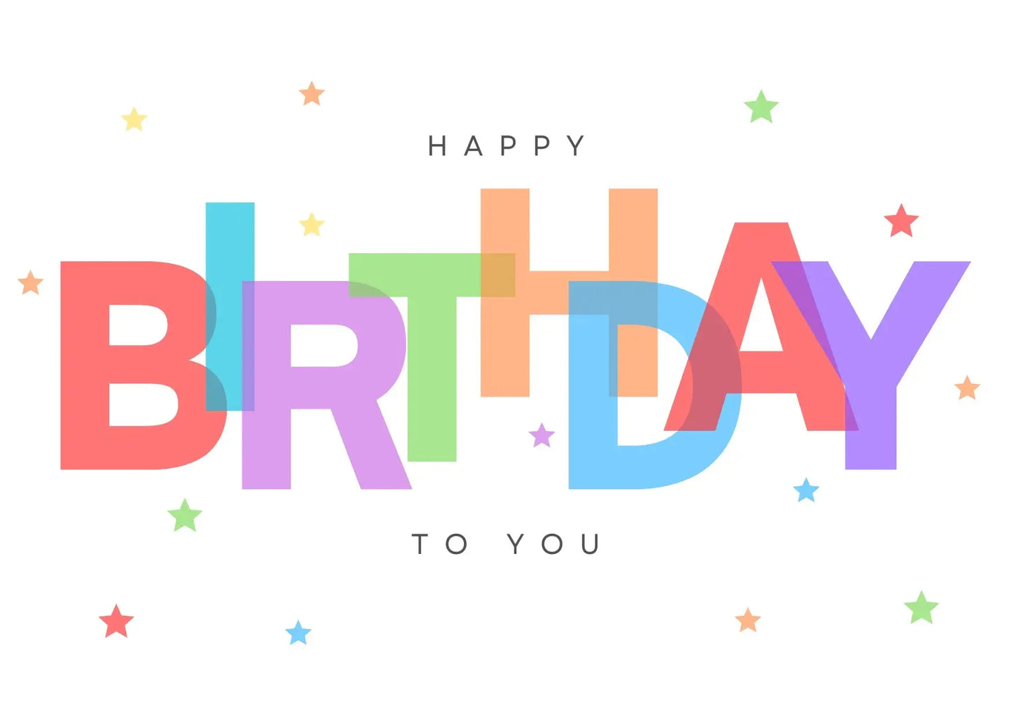 "Happy Birthday" card - colourful My Store