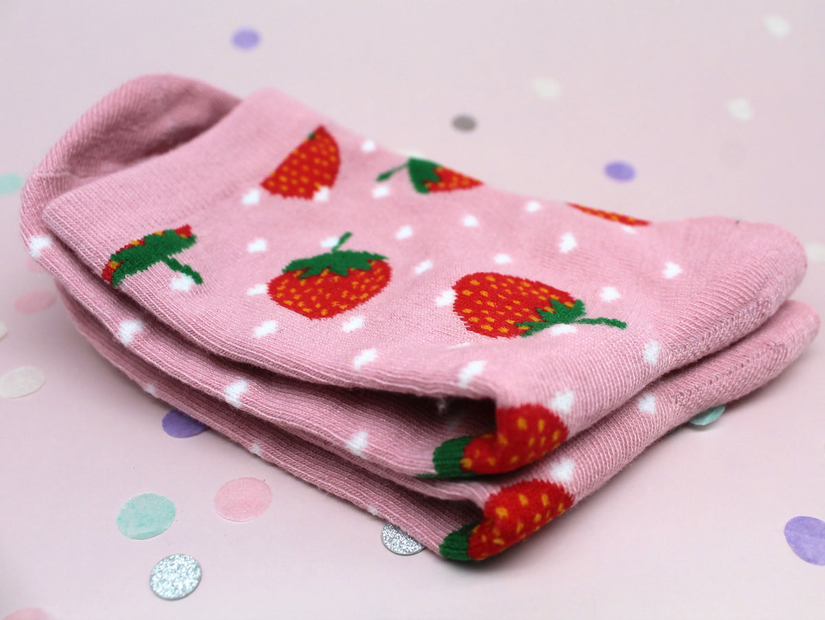 Strawberry patterned socks Belle Box