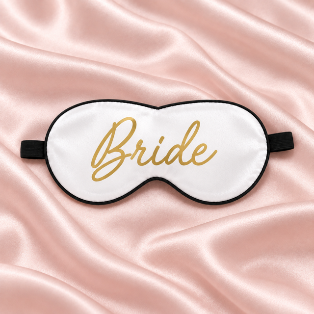 Satin Bride Sleep Mask - White Weddingstar Inc.