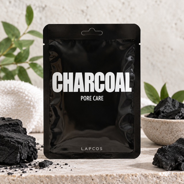 Charcoal Pore Care sheet face mask by Lapcos My Store