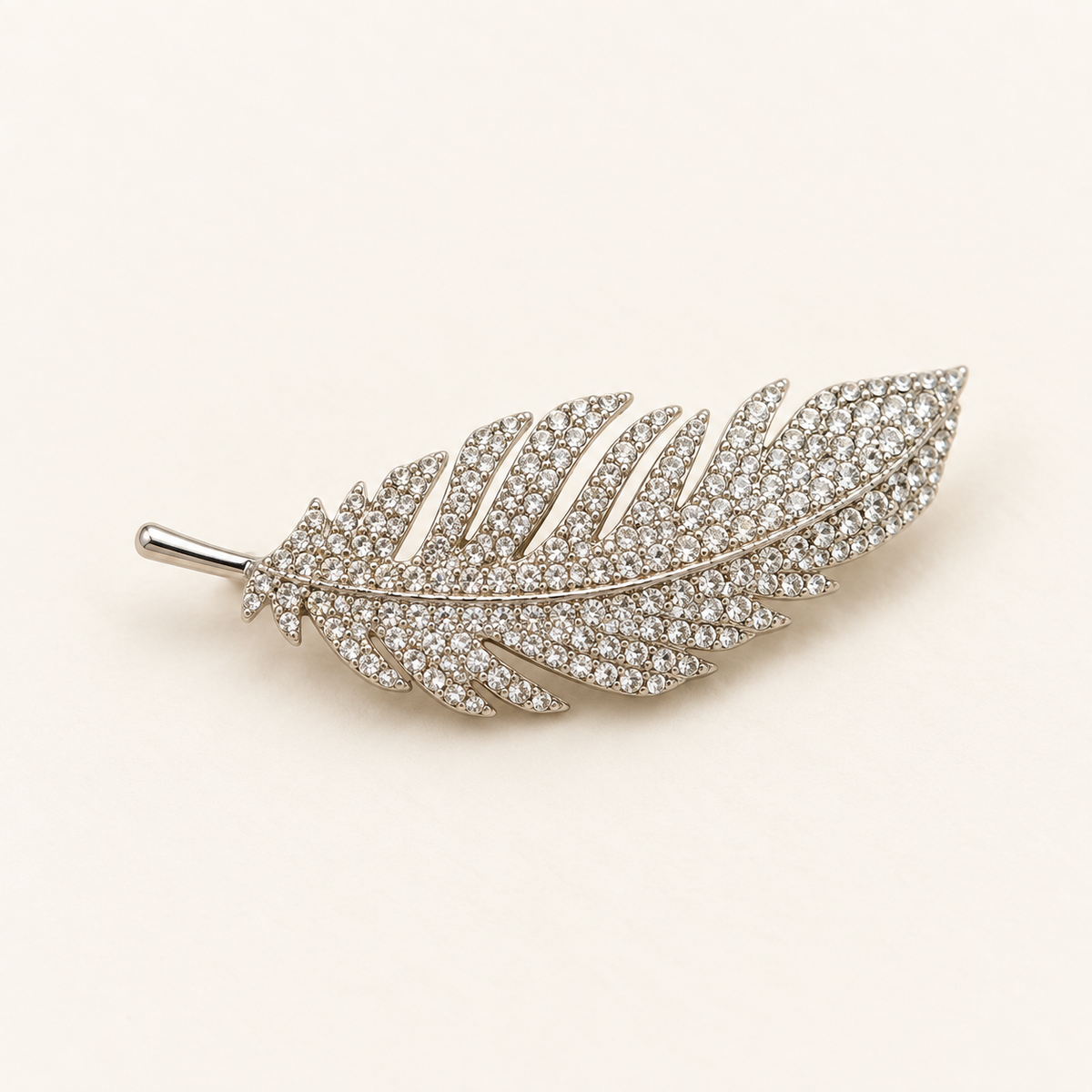 Crystal feather brooch Belle Box