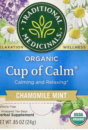 Cup of Calm organic chamomile tea bags