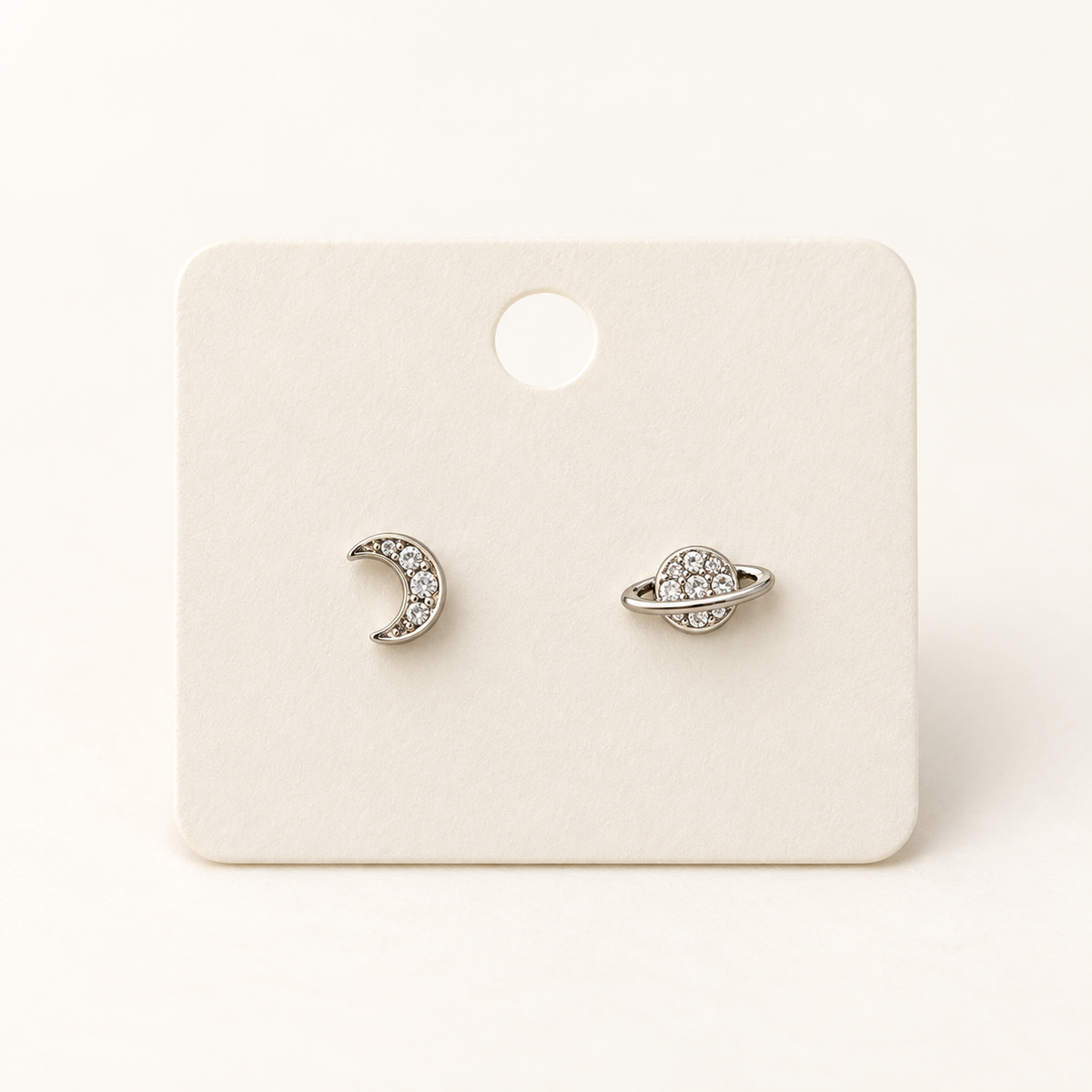 Moon and stars crystal earrings Belle Box