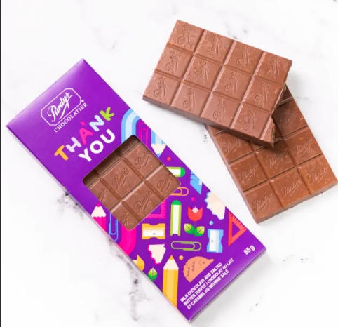 Purdy's Thank You chocolate bar