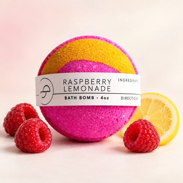 Raspberry Lemonade Bath Bomb Lend Me Some Sugar Bath Company