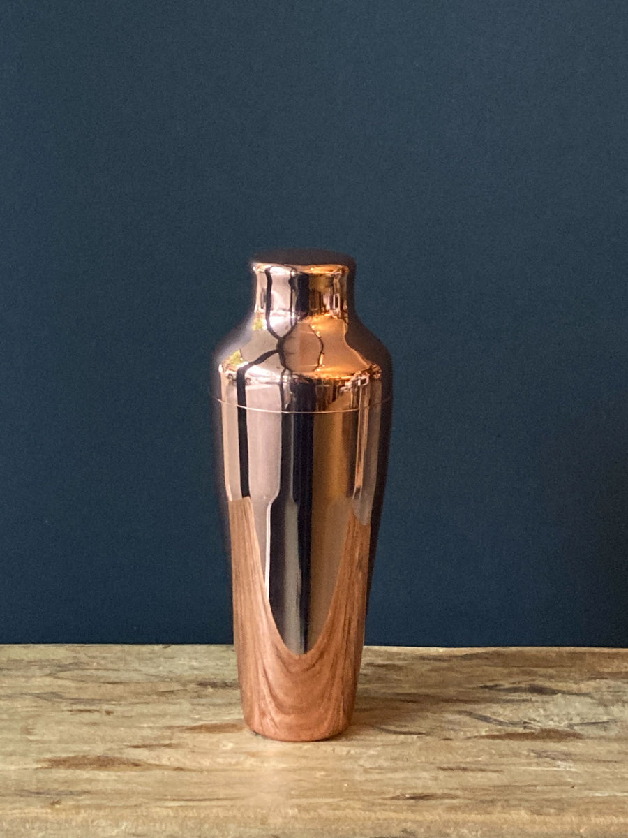 Rose gold cocktail shaker