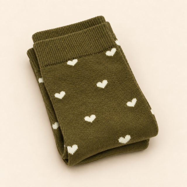 Brown heart socks Belle Box