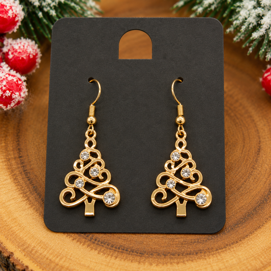 Christmas tree and diamante earrings Belle Box