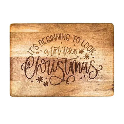 It's beginning to look a lot like Christmas engraved charcuterie board Lynn & Liana Designs