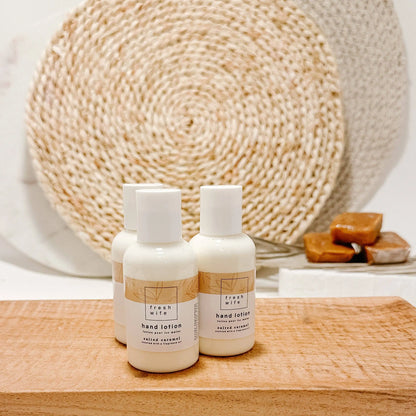 Salted Caramel Hand Lotion - travel size The Fresh Wife Soap Company