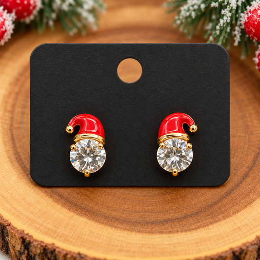 Santa hat crystal earrings Belle Box