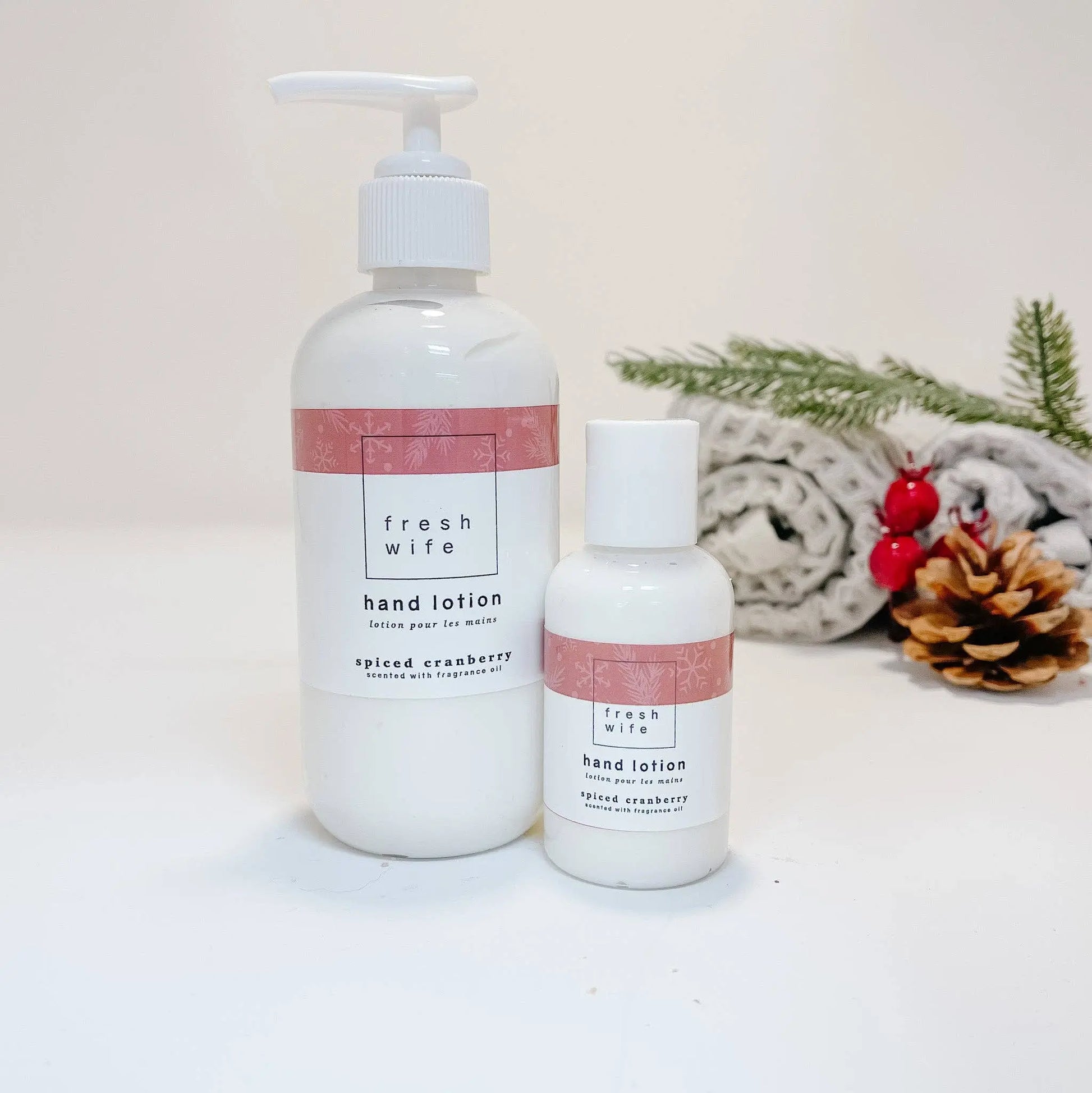Spiced Cranberry Hand Lotion - Mini The Fresh Wife Soap Company