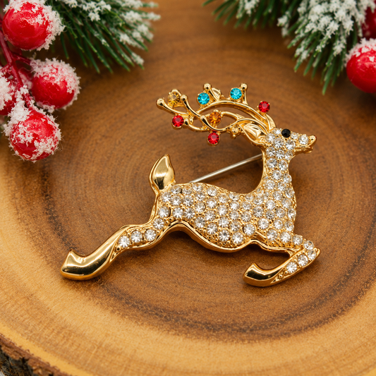 Reindeer brooch Belle Box