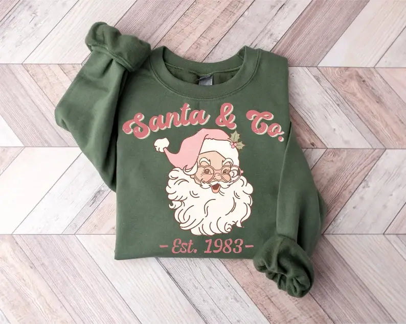 Christmas Sweatshirt, Holiday Sweatshirt, Santa Sweatshirt (
