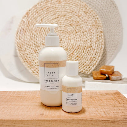 Salted Caramel Hand Lotion - travel size The Fresh Wife Soap Company