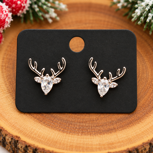 Large reindeer antler earrings Belle Box
