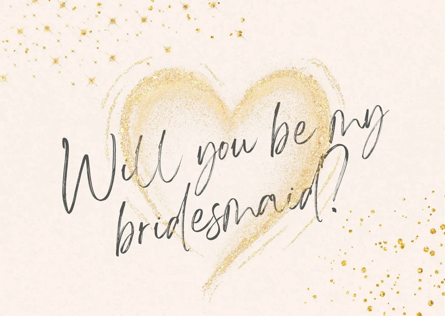 "Will you be my bridesmaid?" card - pink and gold My Store
