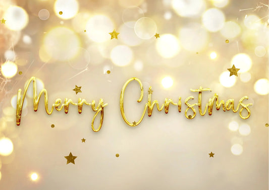 "Merry Christmas" card - gold My Store