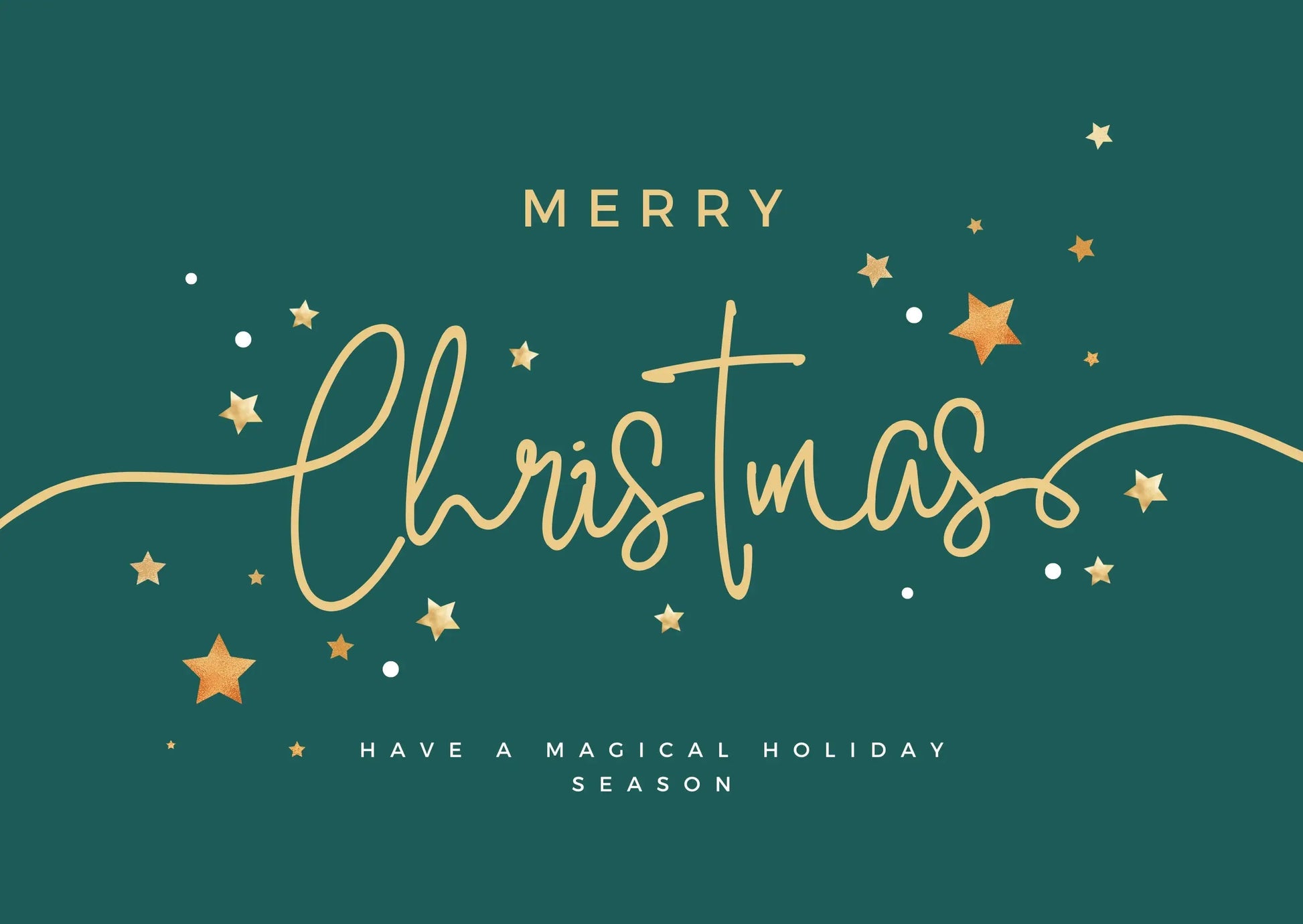 "Merry Christmas" card - green My Store