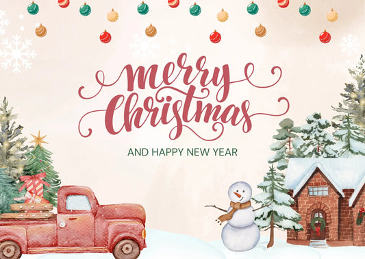 "Merry Christmas and happy new year" card My Store