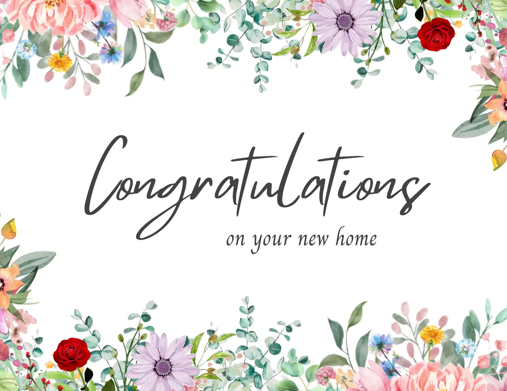 "Congratulations" card - floral My Store