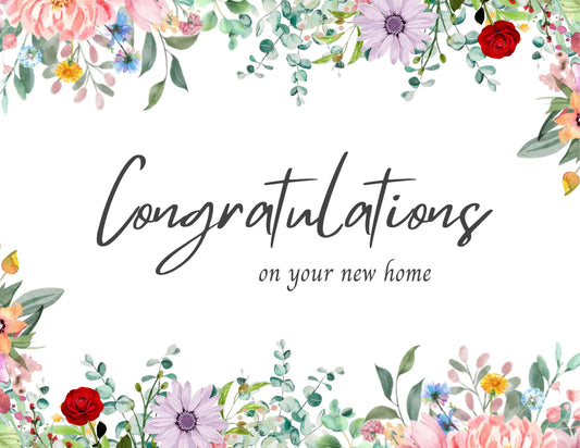 "Congratulations" card - floral My Store