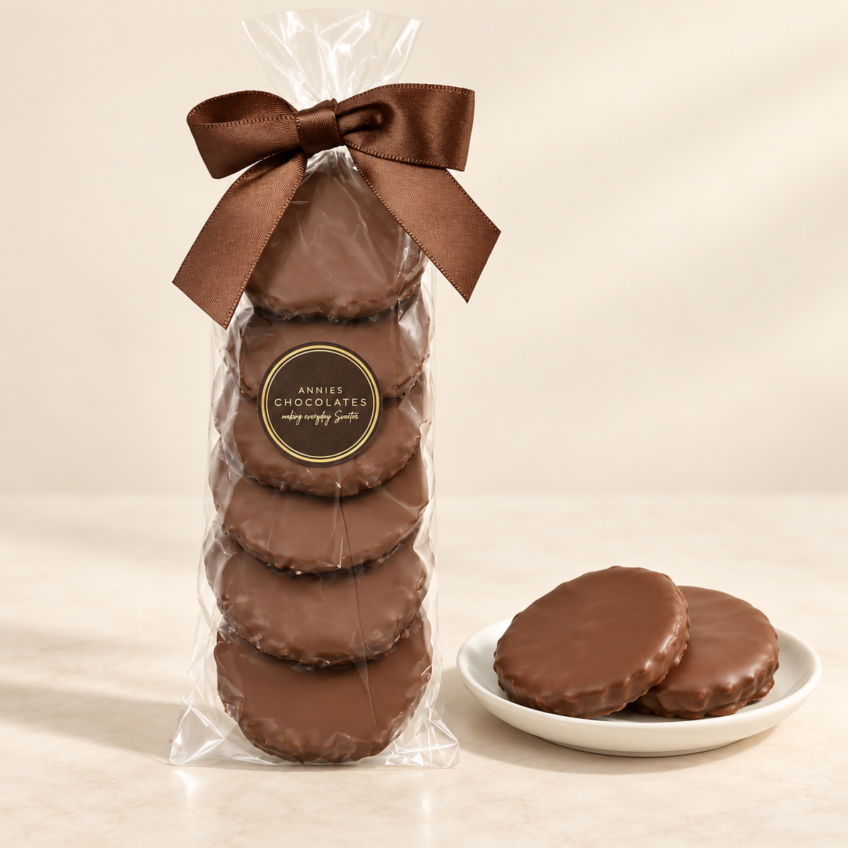 Caramel Waffle chocolate covered cookies Belle Box