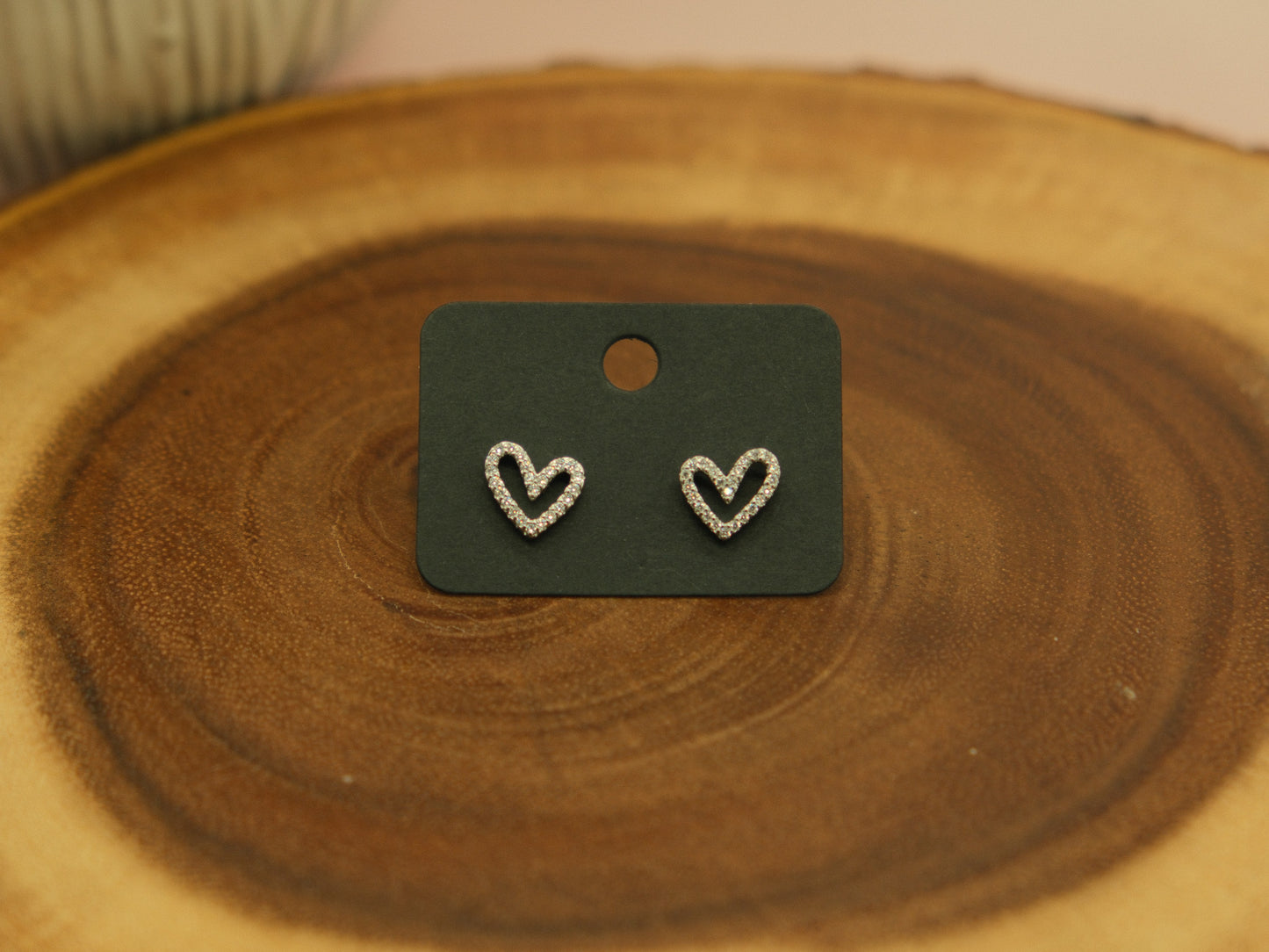 Crystal heart earrings