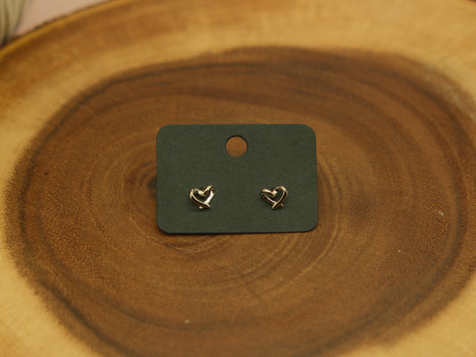 Silver plated heart earrings