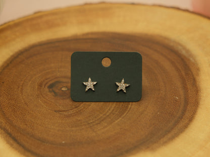 Crystal star stud earrings