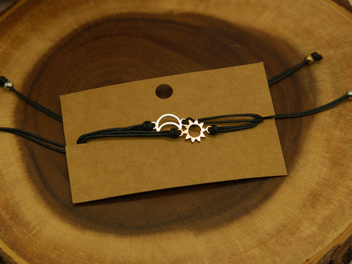 Moon and Stars leather bracelet