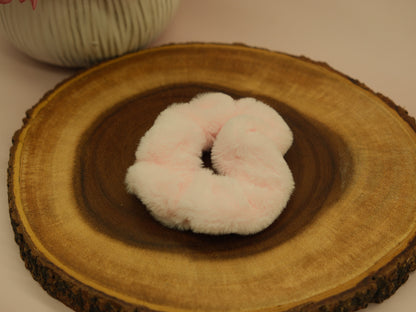 Pink hair scrunchie