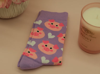 Piggy heart socks
