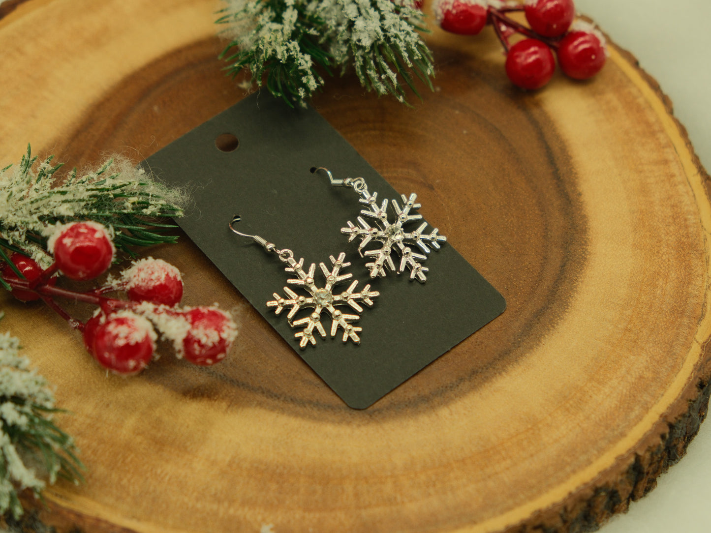 Crystal snowflake earrings