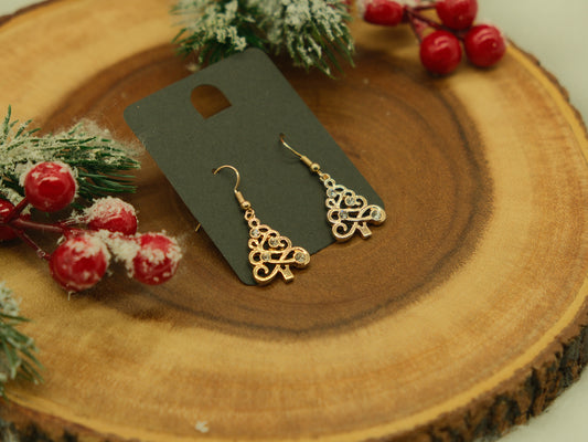 Gold plated crystal earrings