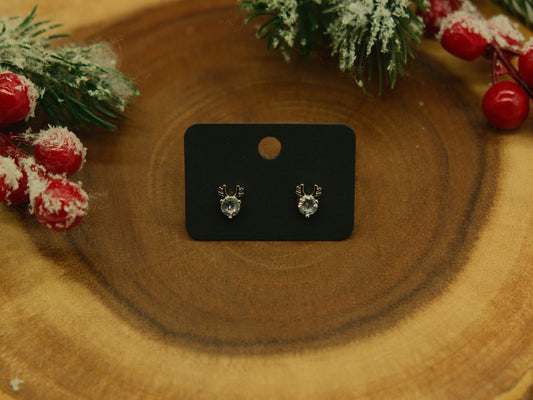 Crystal antlers earrings