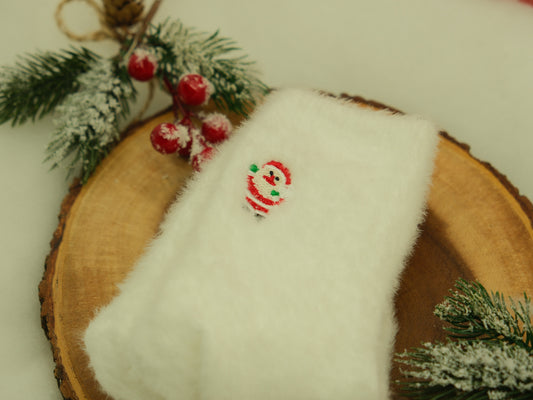 Fluffy Santa socks