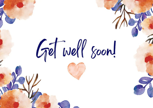 "Get well soon" card - purple My Store